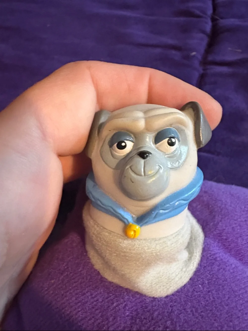 Vintage Disney Burger King Pocahontas Percy The Pug On Pillow Finger Puppet